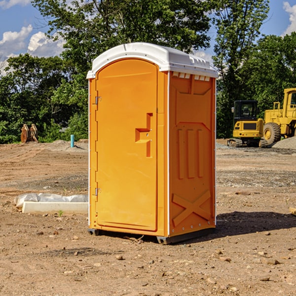 how often are the portable restrooms cleaned and serviced during a rental period in Forsyth IL